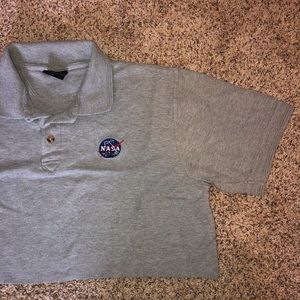 Cropped Polo Style Shirt